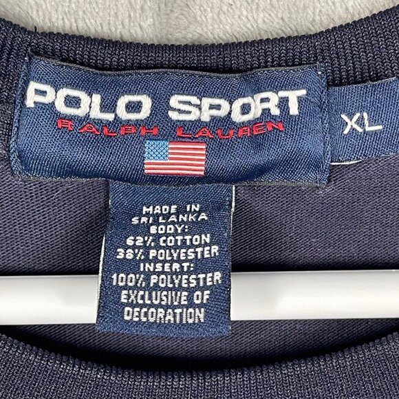 Polo Sport Ralph Lauren Sleeveless Navy White USRL 5 Shirt Mens XL Athletic Tank - Picture 2 of 7